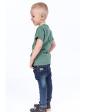 Jungen-T-Shirt mit khakifarbener Aufschrift NDZ4446 – Online-Shop – Boutique